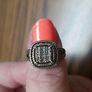 925 sterling silver square ring